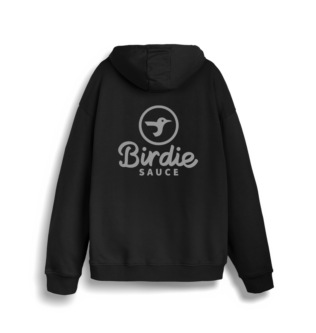 Black Printed Sweater Back