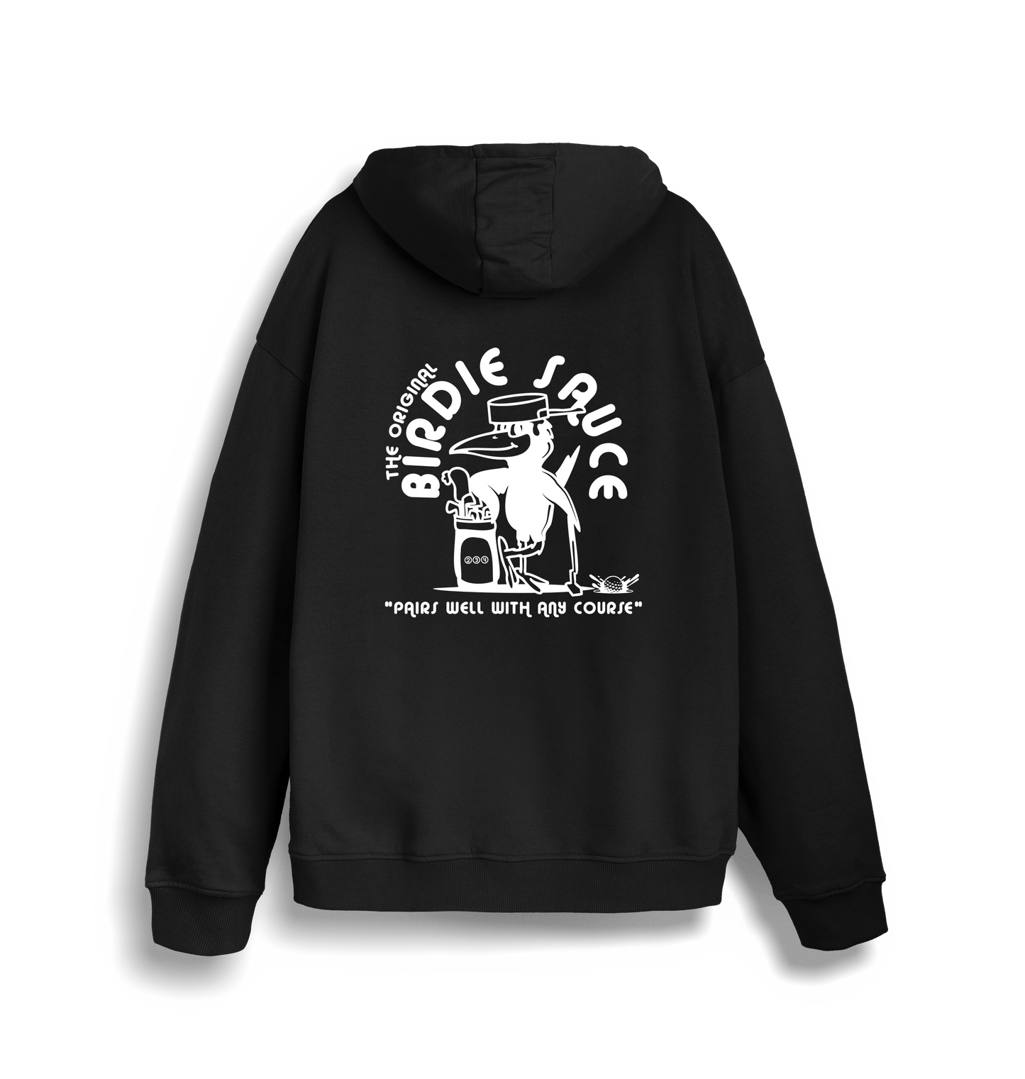 Black Printed Sweater Back