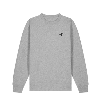 Heather Grey Printed Sweater Front
