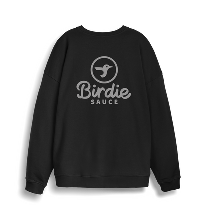Black Printed Sweater Back