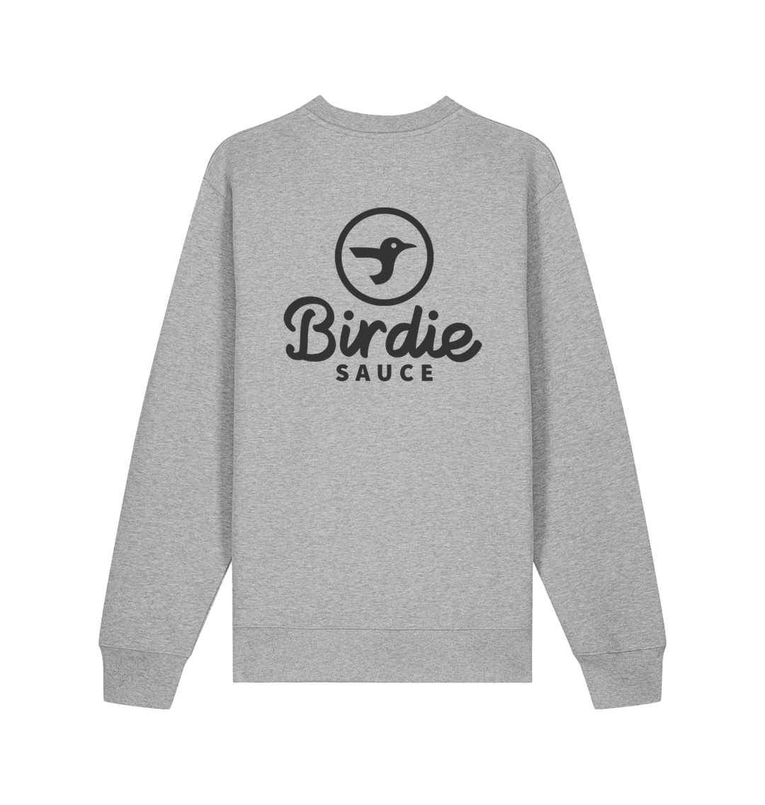 Heather Grey Printed Sweater Back