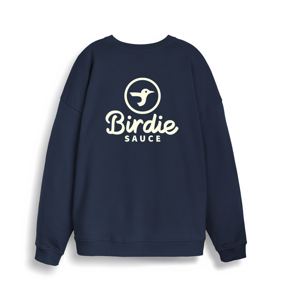 French Navy Printed Sweater Back