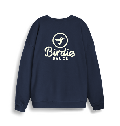 French Navy Printed Sweater Back