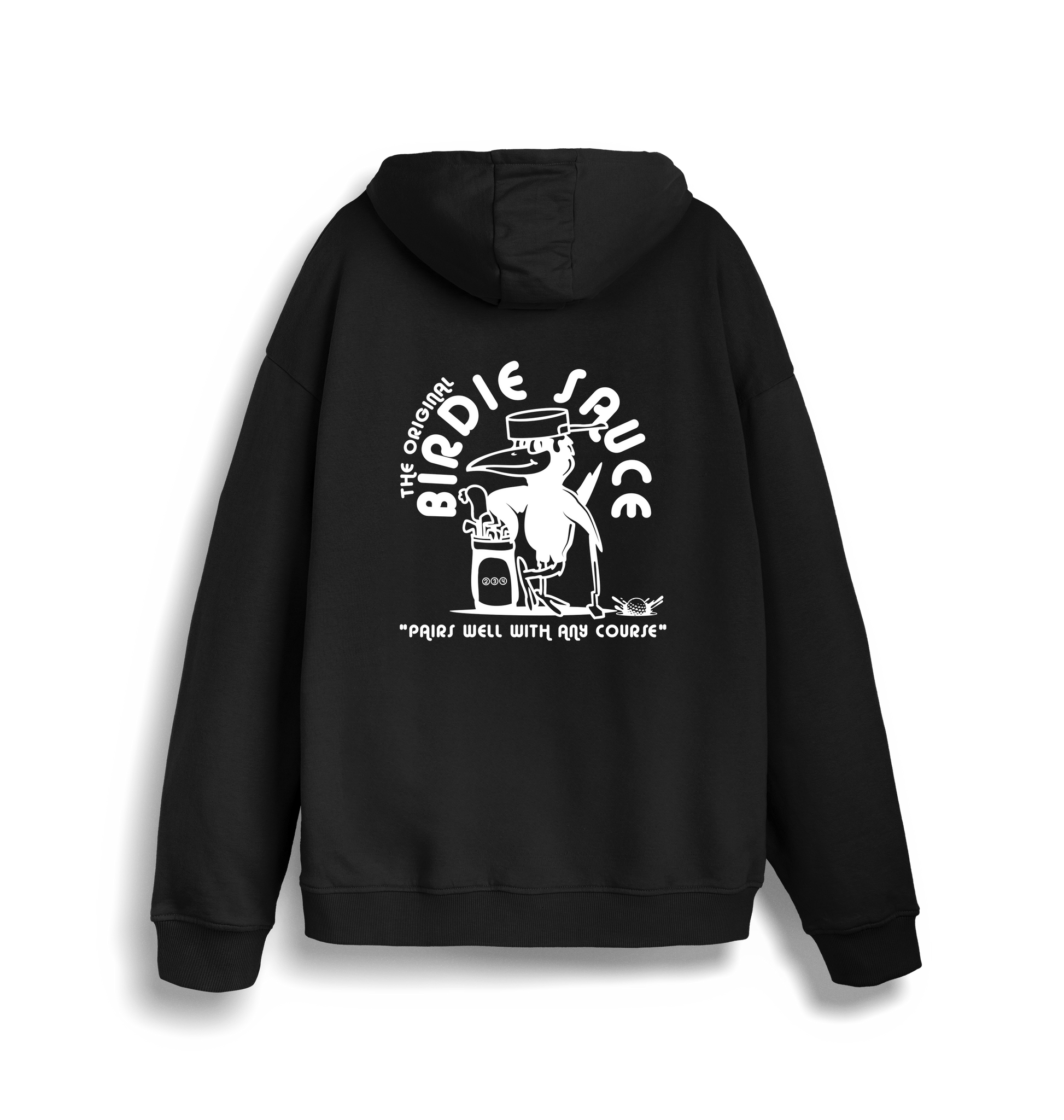 Black Printed Sweater Back