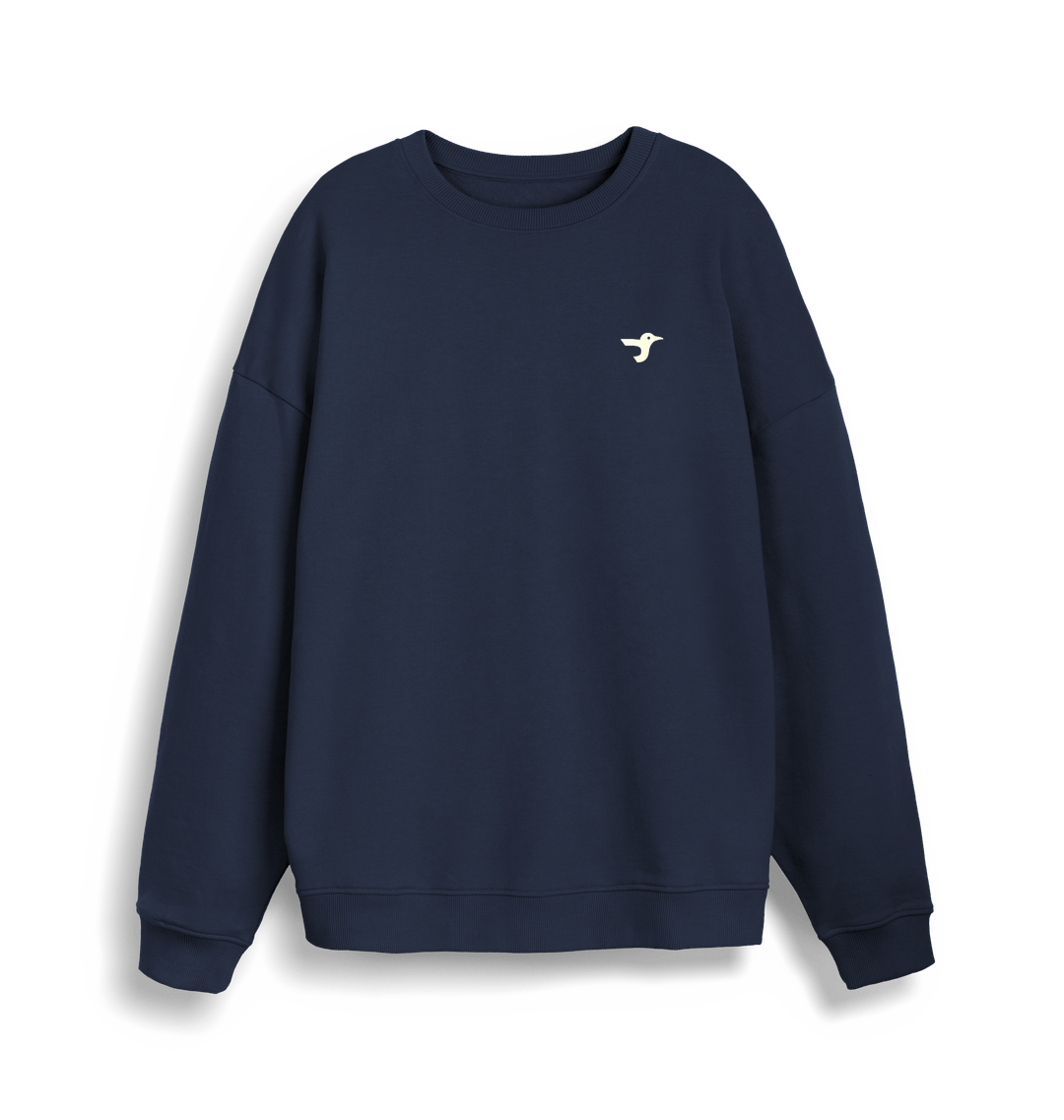 French Navy Printed Sweater Front