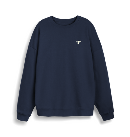 French Navy Printed Sweater Front